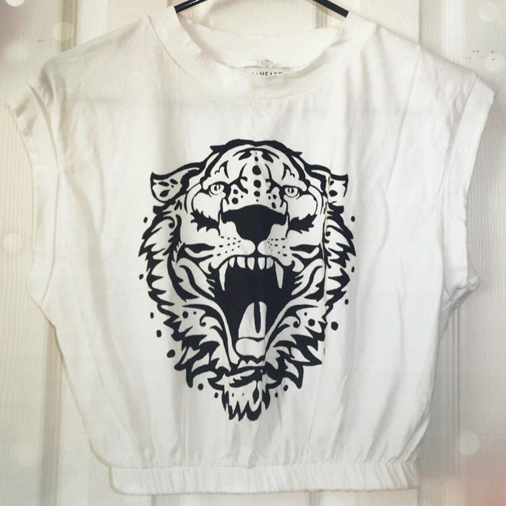 Pacsun Tiger Crop Top